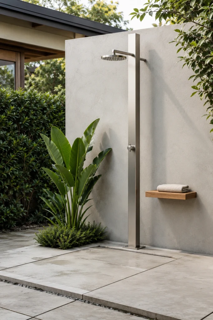 Minimalist Outdoor Shower