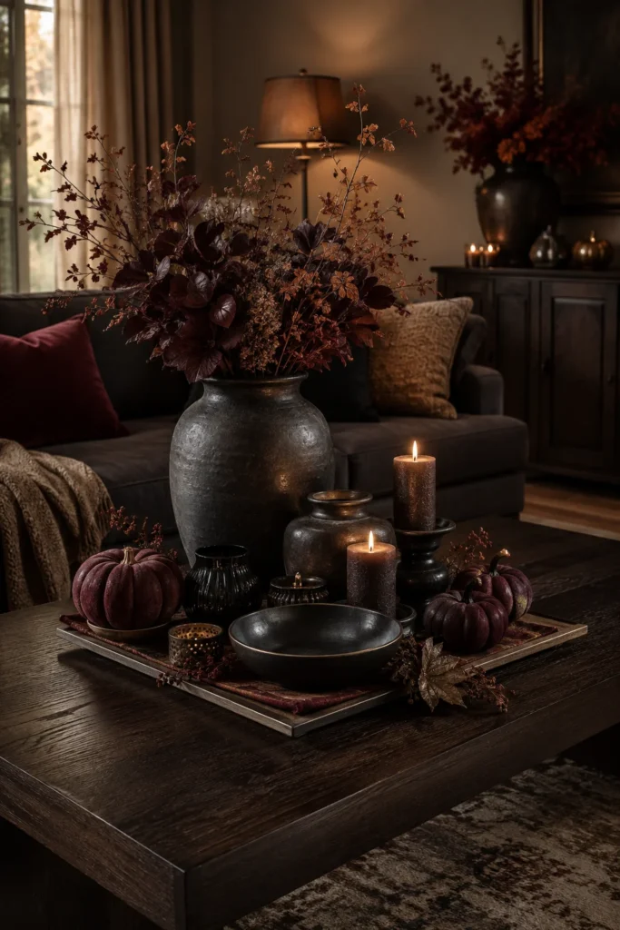 Moody Dark Fall Centerpiece