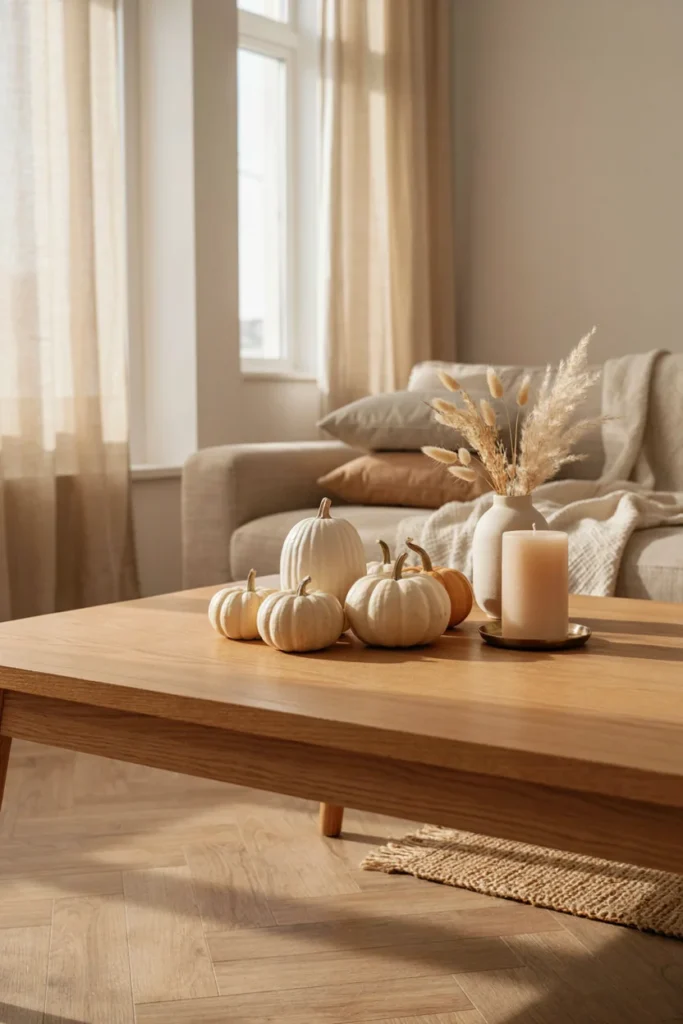 Neutral White Pumpkin Arrangement