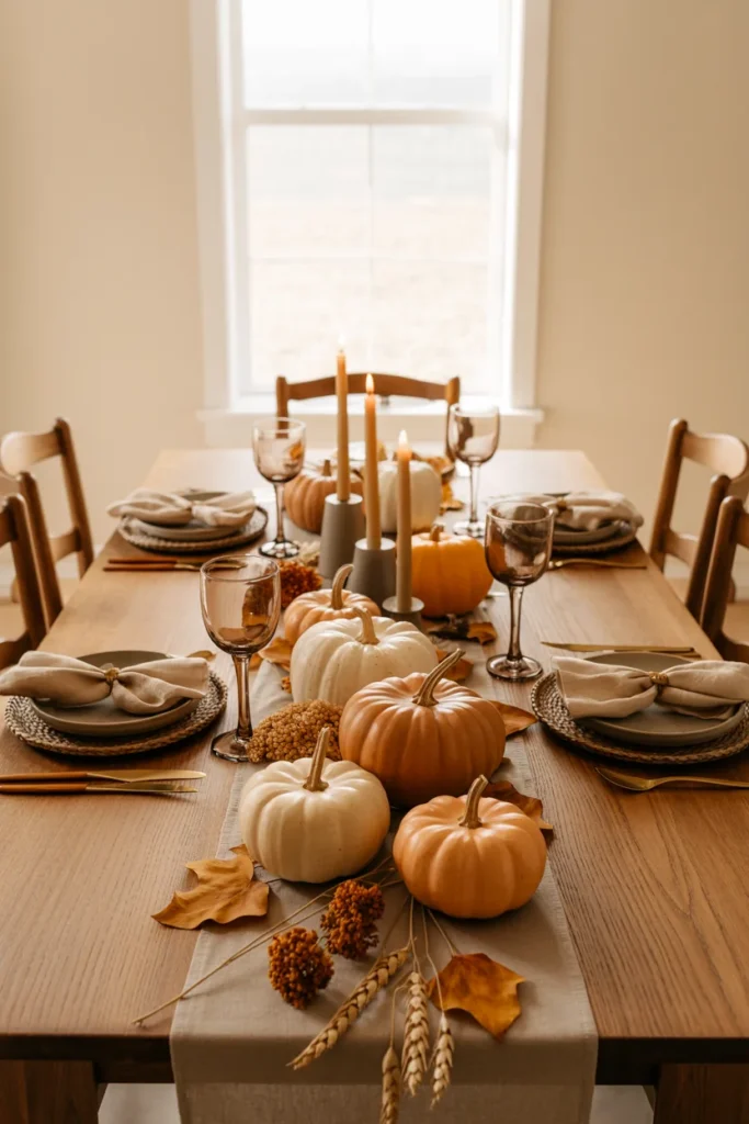 Rustic Fall Halloween Tablescape