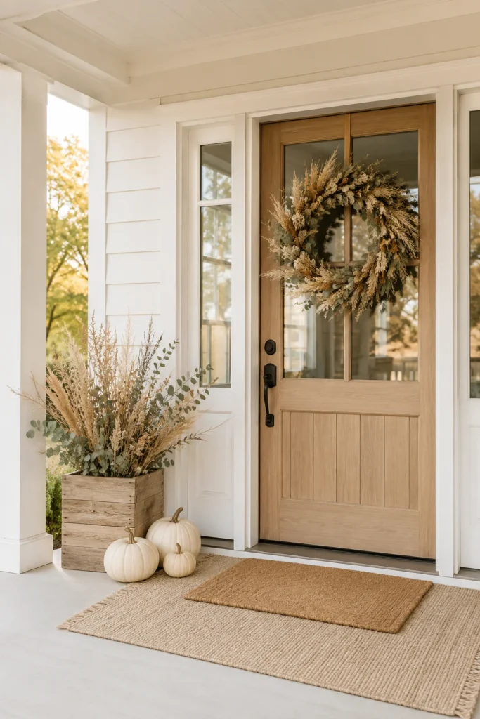 Simple Minimalist Fall Porch