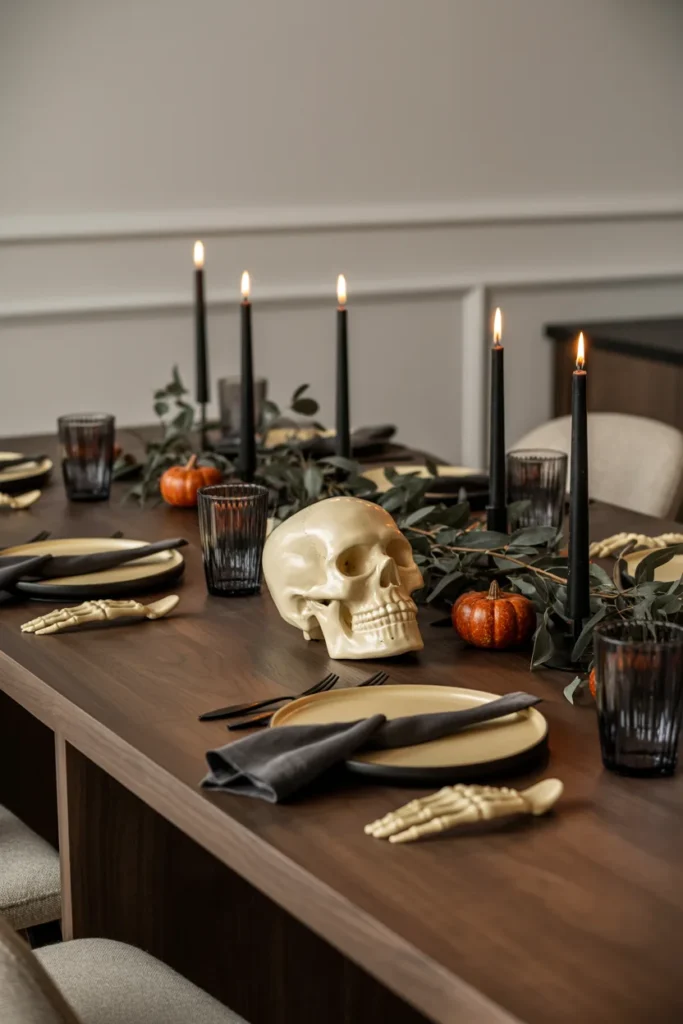 Skeleton-Inspired Table Decor