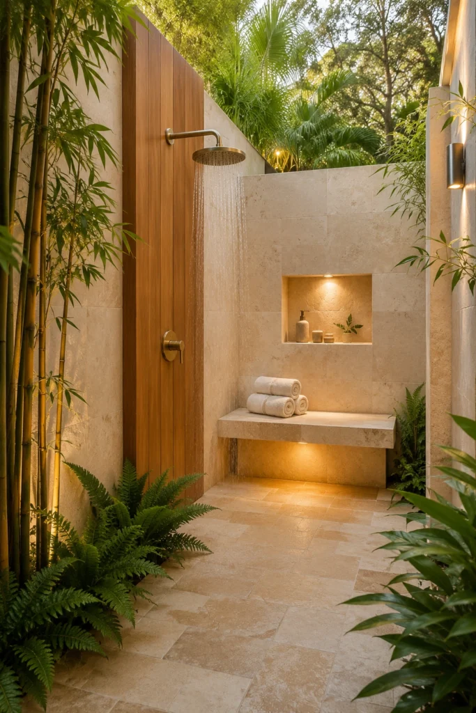 Spa-Inspired Outdoor Shower