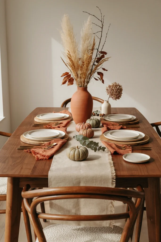 Terracotta and Earth-Tone Tablescape