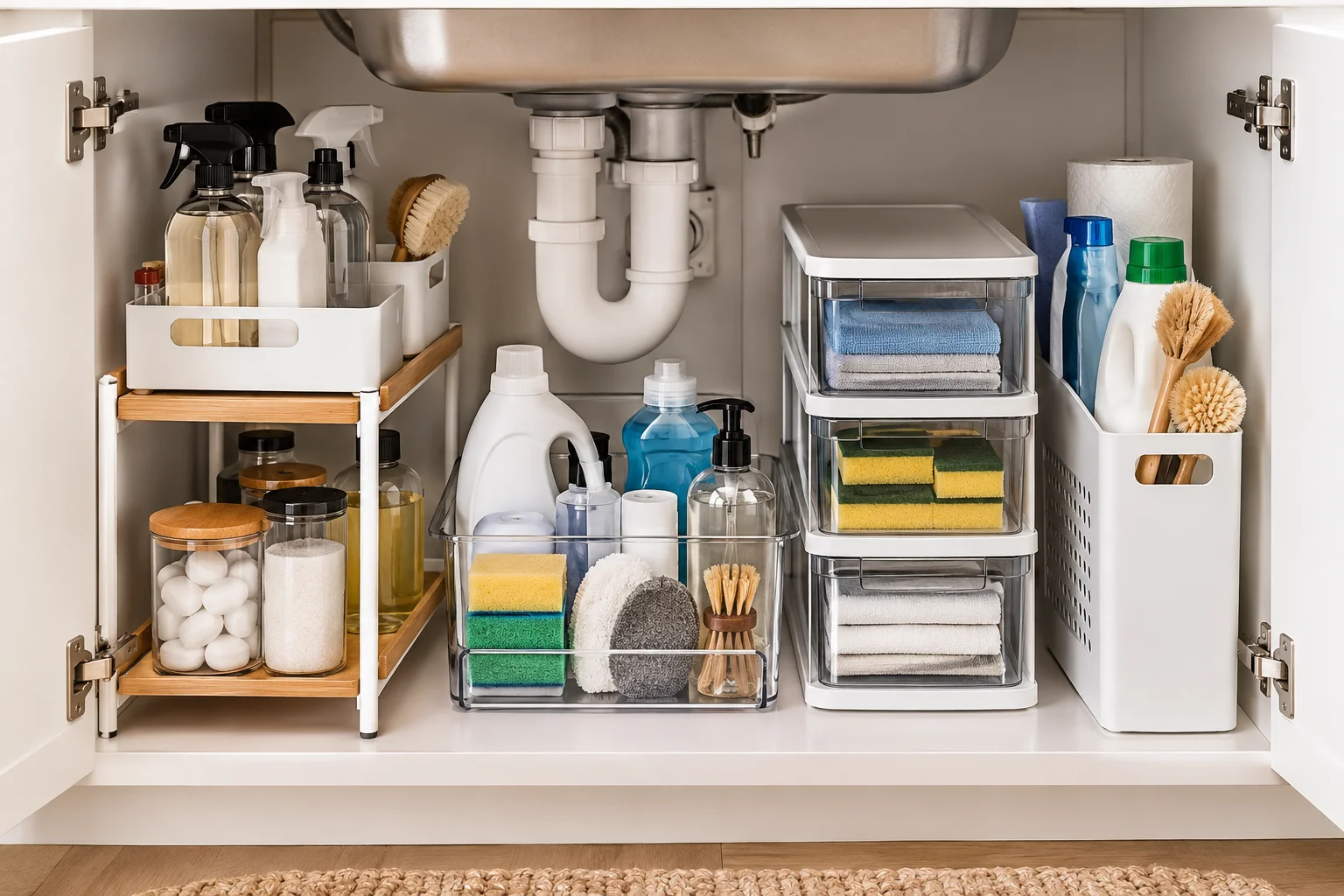 21 Under Kitchen Sink Organization Ideas That Work