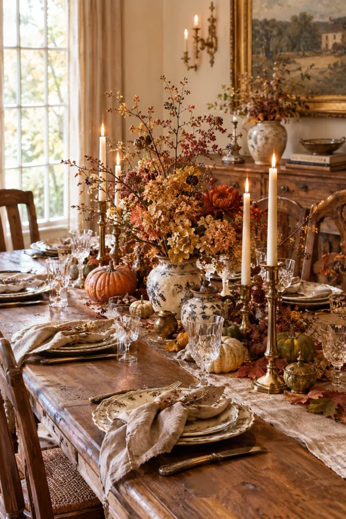 Vintage-Inspired Fall Centerpiece