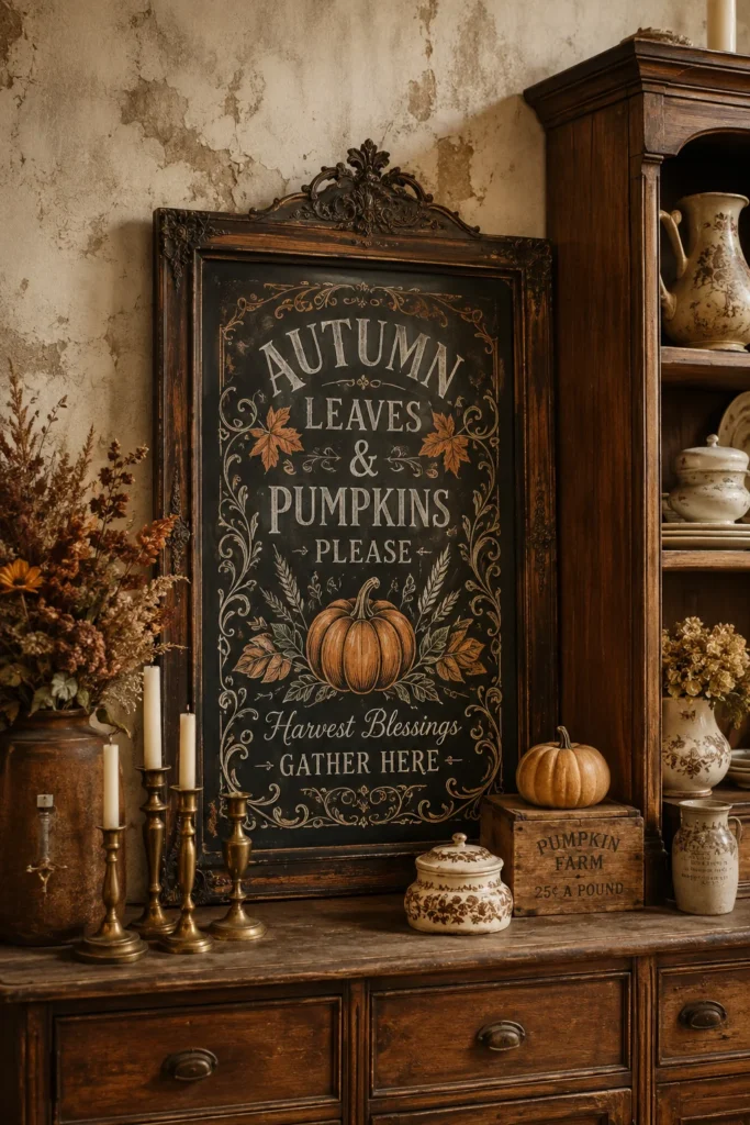 Vintage-Inspired Fall Chalkboard