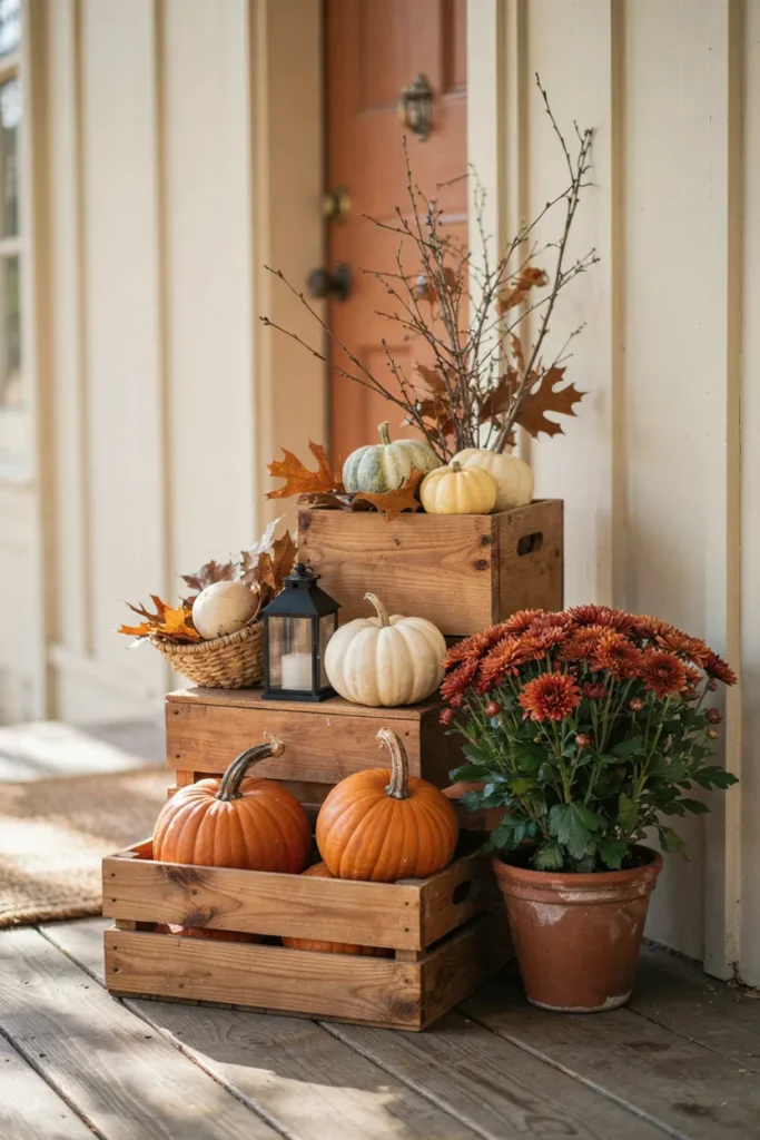 Use Wooden Crates for Rustic Displays