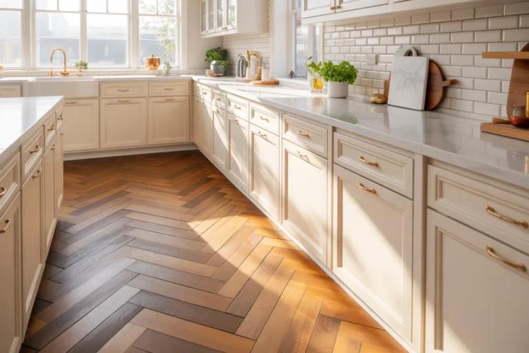 15 Flooring Ideas for White Kitchen Cabinets That Look Beautiful